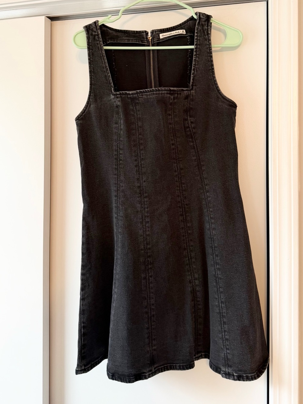 Abercrombie & fitch square neck denim mini dress - Picture 2 of 7